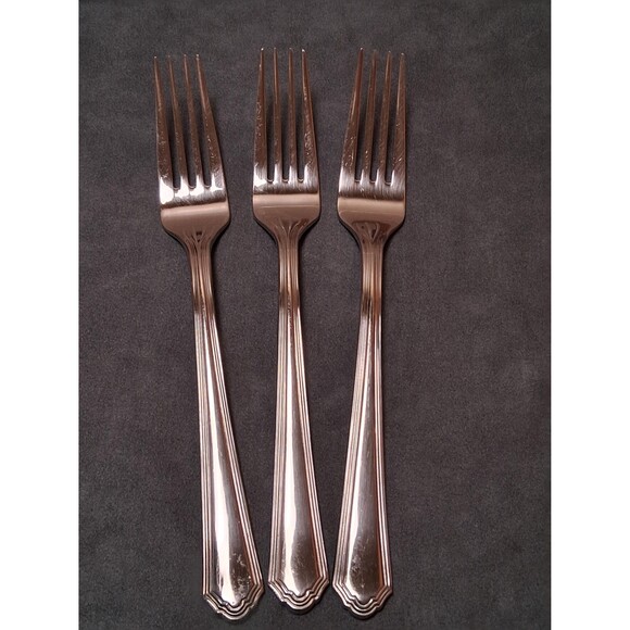 Lenox Archway Dinner Forks - 3 Stainless Flatware - Picture 1 of 5